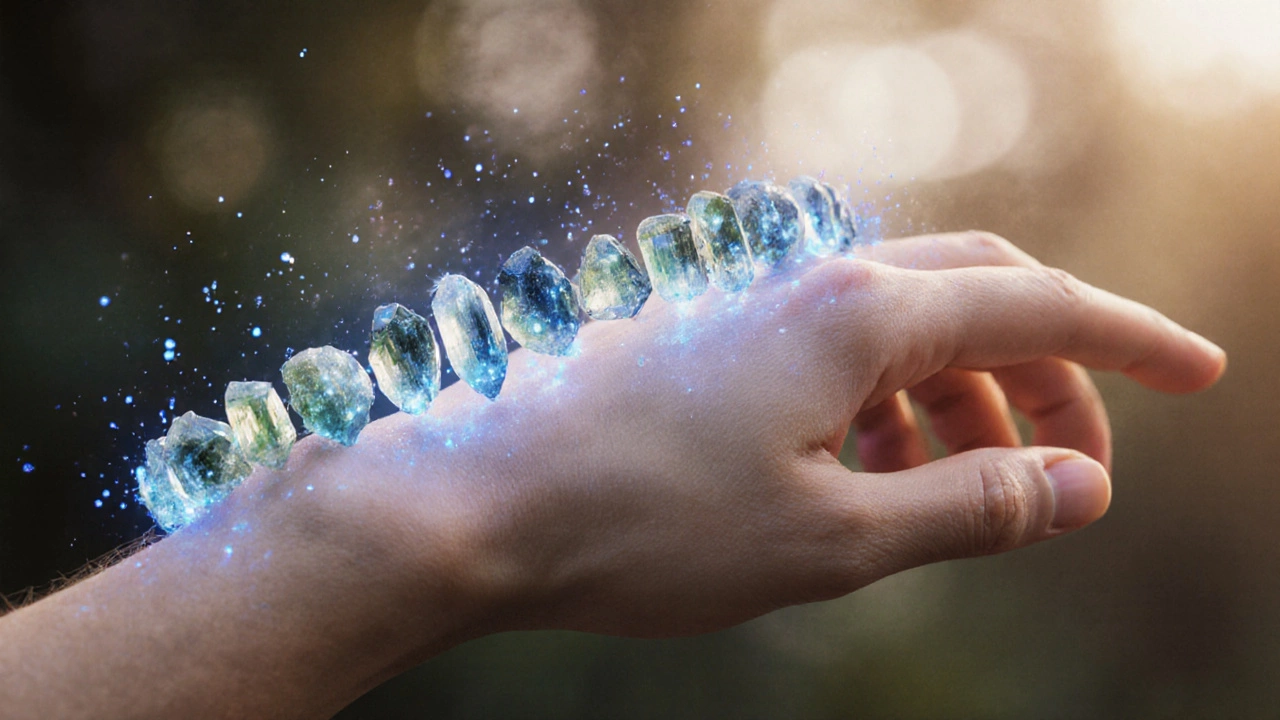 Турмалиновые камни испускают светящиеся отрицательные ионы только при контакте с кожей.